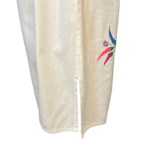 Handmade Embroidered Shirt Dress Multicolor Cotton Short Sleeve Midi sze Medium - Picture 5 of 16